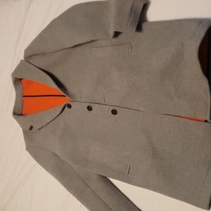 MSGM Mens Grey Overcoat